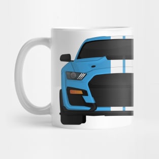 Shelby GT500 2020 Velocity-Blue + White Stripes Mug